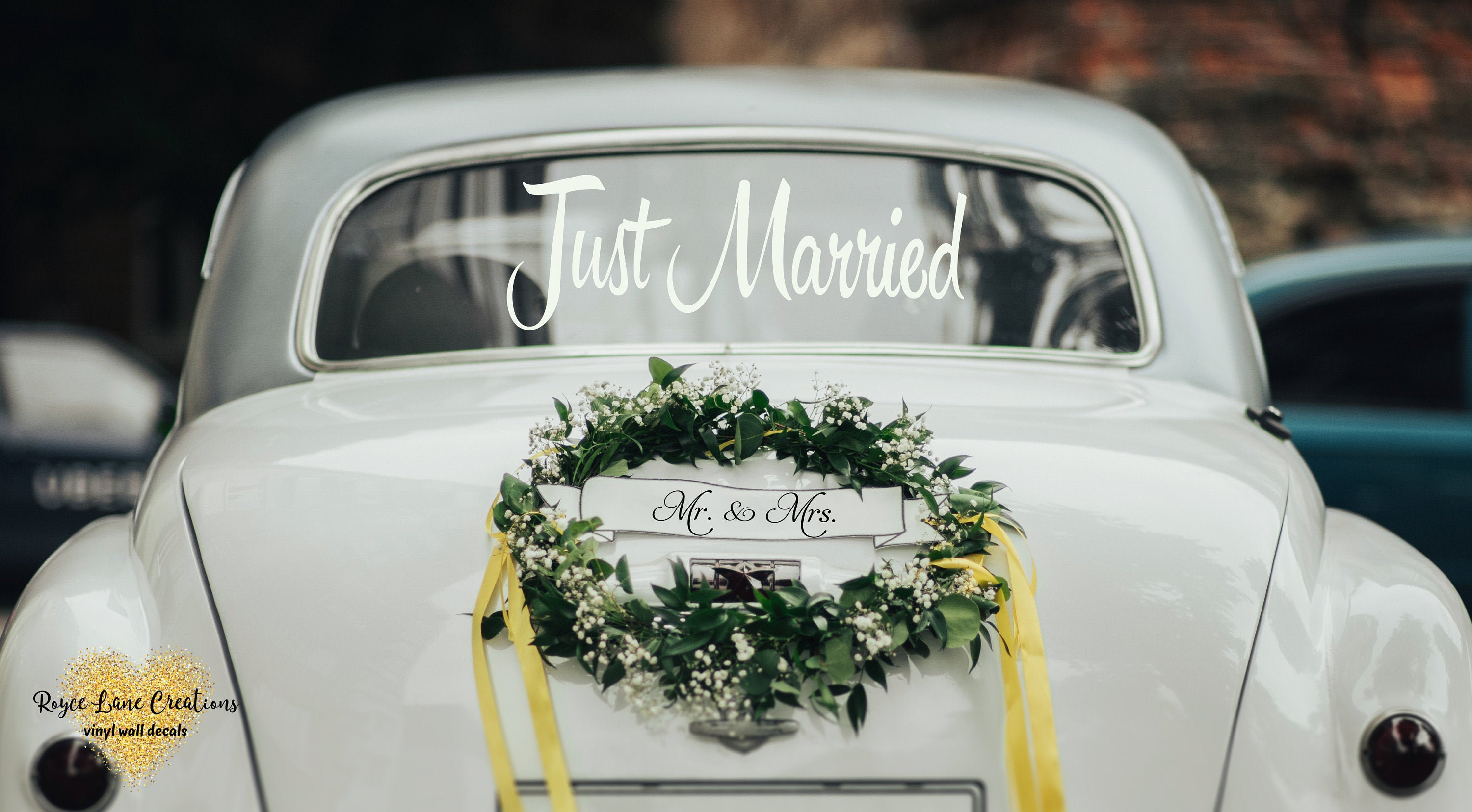 Just Married Car Decal, Wedding Car Decal, Just Married Sign, Just Married Car  Decorations, Wedding Car Decoration, Wedding Car Sticker - Etsy